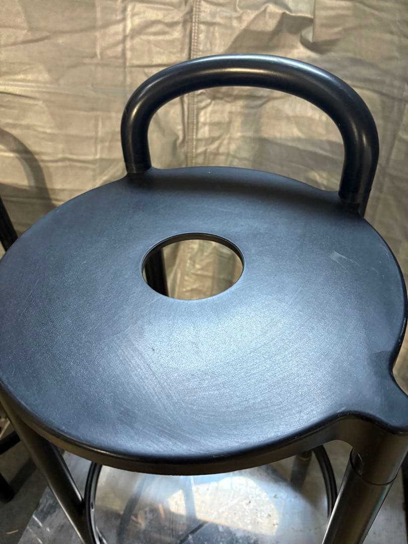 ①希少　Kartell カルテル カウンターチェア　80's? イタリア　円形