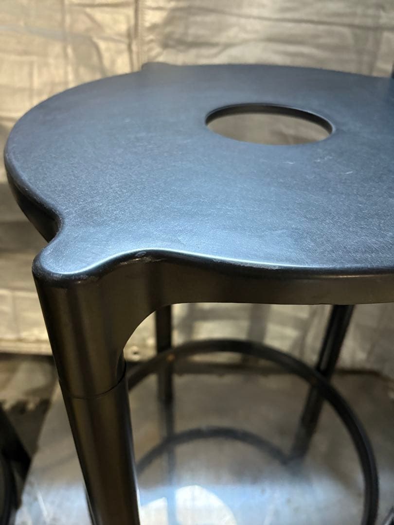 ①希少　Kartell カルテル カウンターチェア　80's? イタリア　円形