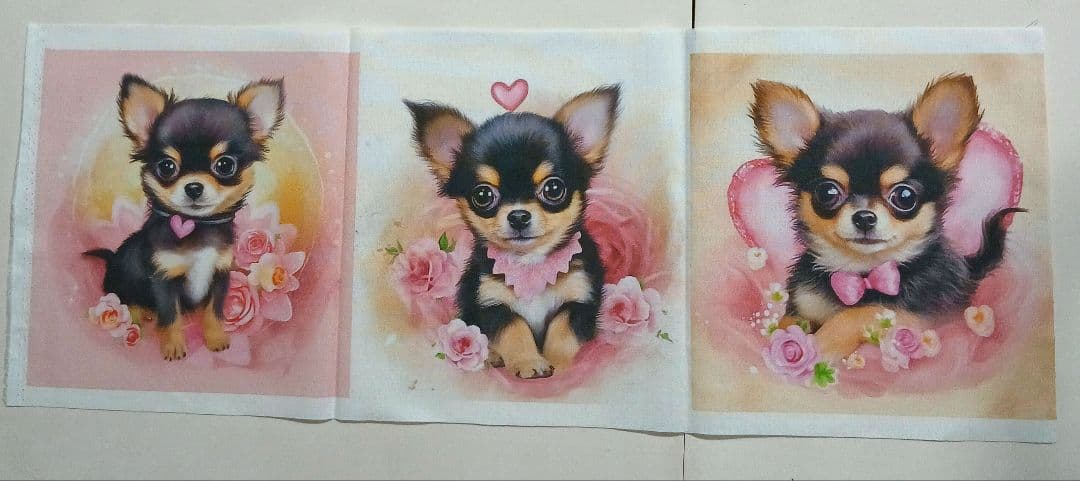 チワワイラスト綿 パネル生地6枚 - メルカリ