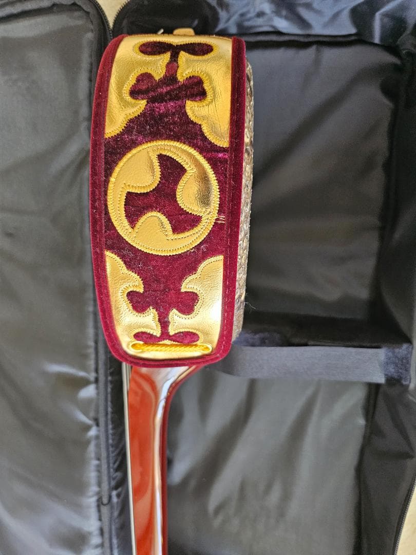 沖縄 三線　蛇皮 ソフトケース、ツメ付き 強化