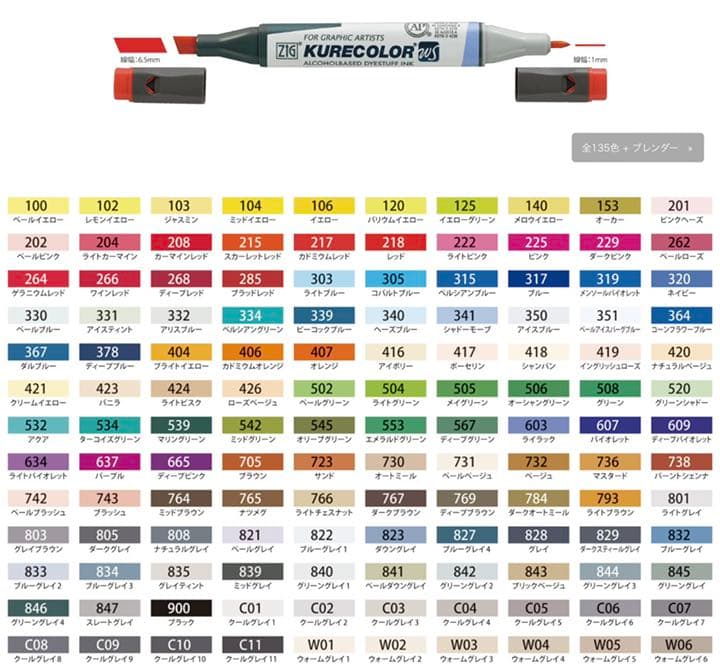 【お買得】呉竹 ZIG クレカラー 108本セット スタンド付マーカーペン