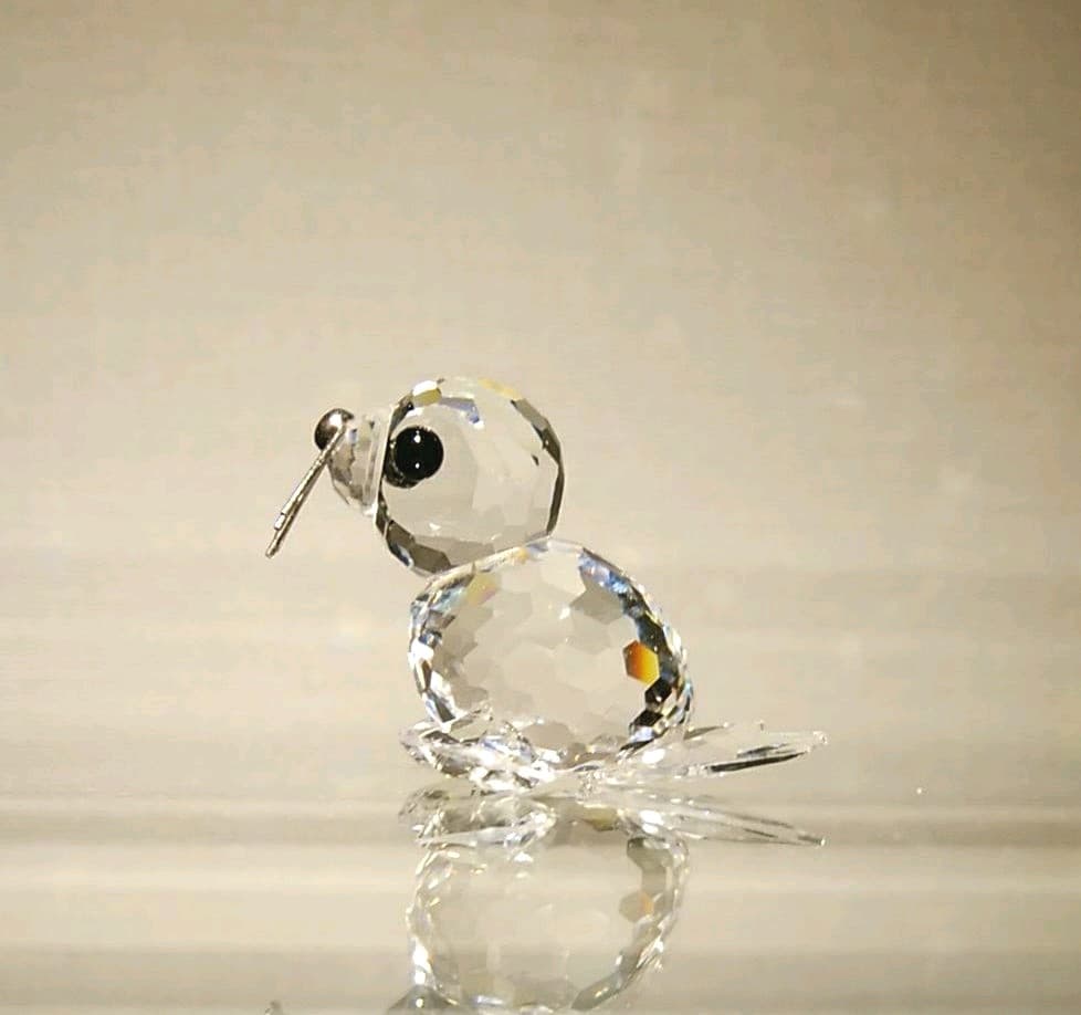 レア　スワロフスキー　北米限定バージョン　シルバーひげのアザラシ　親子　置物