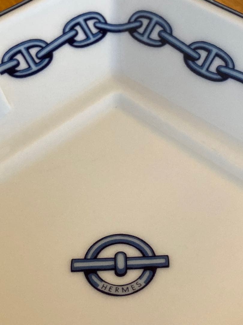 裏刻印あり　HERMES エルメス シェーヌダンクル 【ブルー】シガーレスト