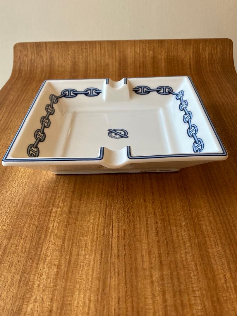 裏刻印あり　HERMES エルメス シェーヌダンクル 【ブルー】シガーレスト