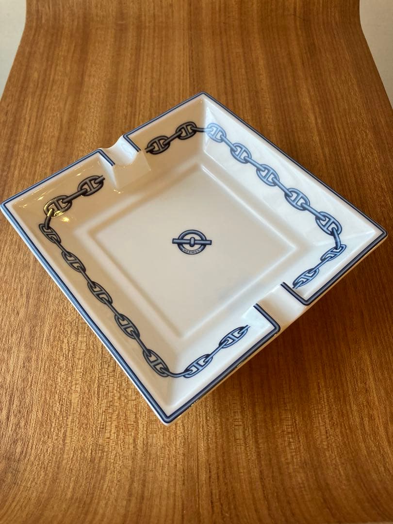 裏刻印あり　HERMES エルメス シェーヌダンクル 【ブルー】シガーレスト