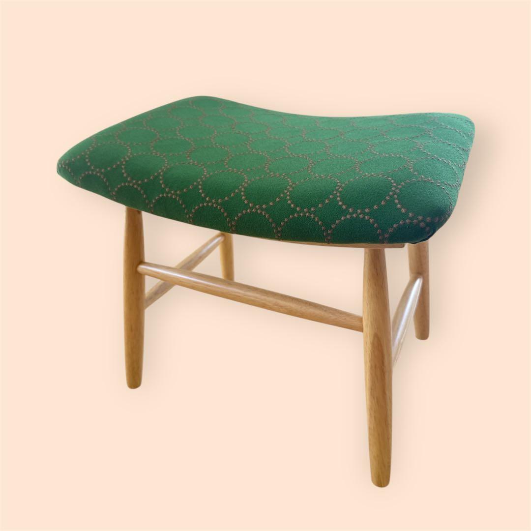 ミナペルホネン生地使用スツール　チェア　イス　　オットマン　家具　インテリア雑貨