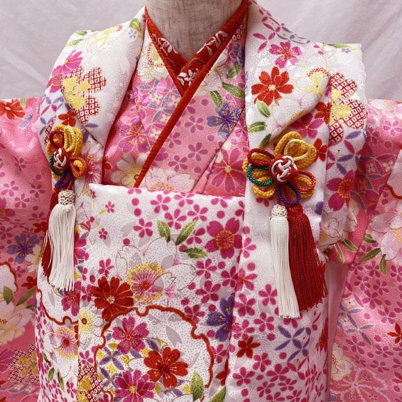 506ag42◎七五三 三歳 女児 着物&被布&長襦袢&小物 フルセット◎美品