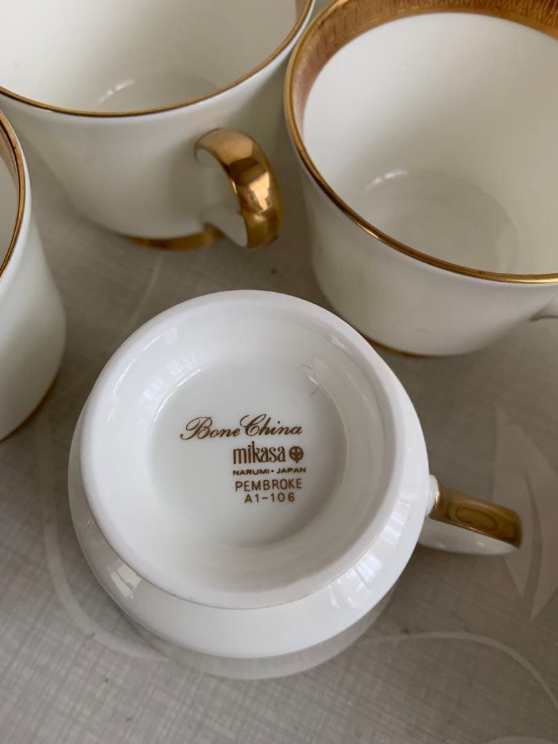 ボーンチャイナ　MIKASA カップ　フルーツ皿　6客セット　新品未使用　レア