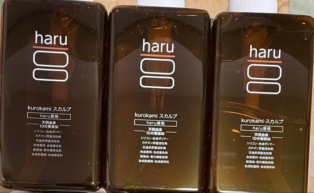 かこページ★haru kurokami スカルプ400ml 3 点