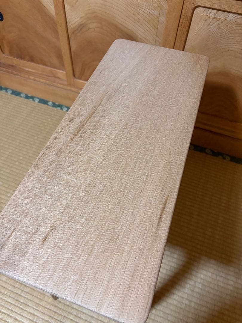 1368建具屋58年のおじいさんの手作り木製サイドテーブル、イス、スツール