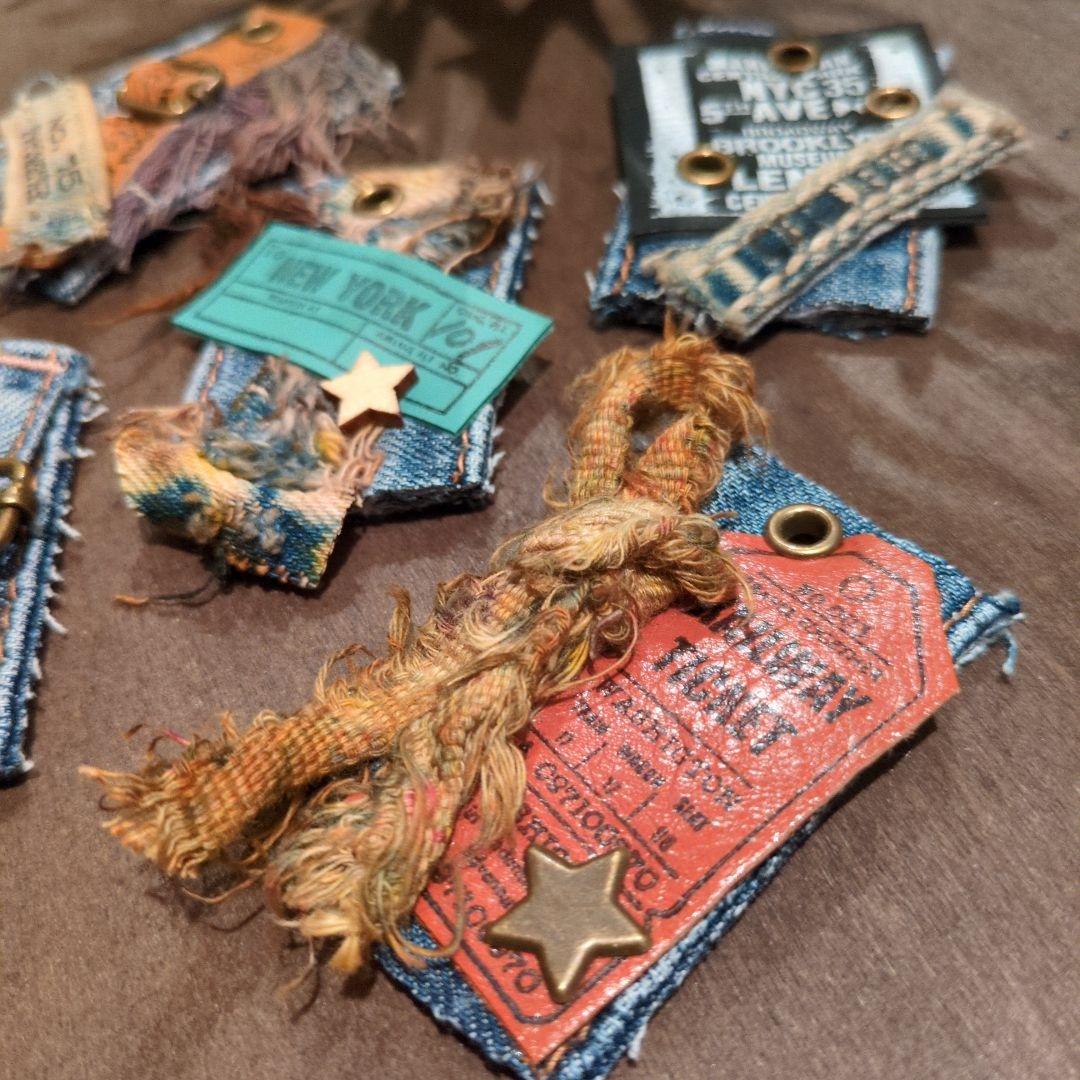 ［SALE］デニムリメイク☆ROUTE66★男前タグ②✨️革タグ