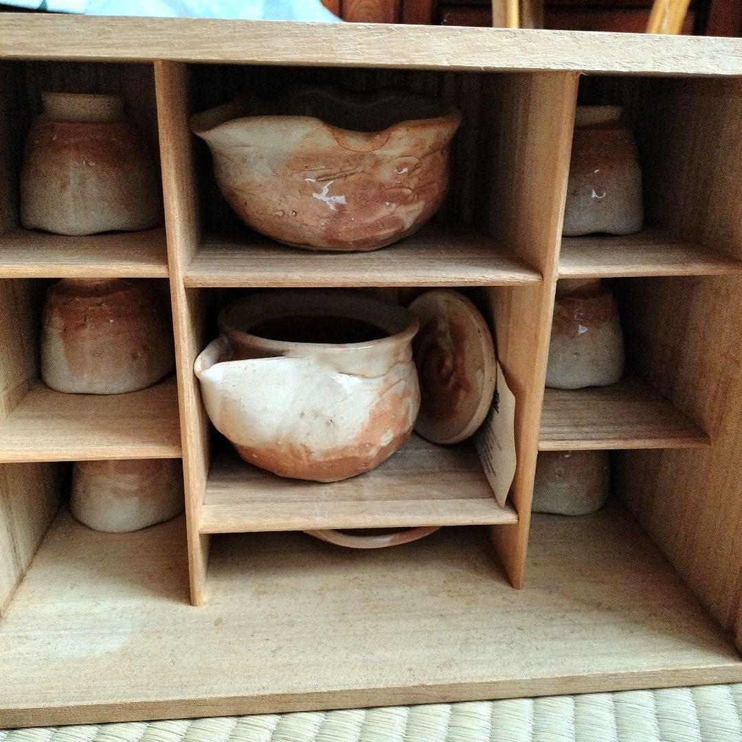 【新品】萩焼　煎茶器揃い　玉村登陽　松林庵