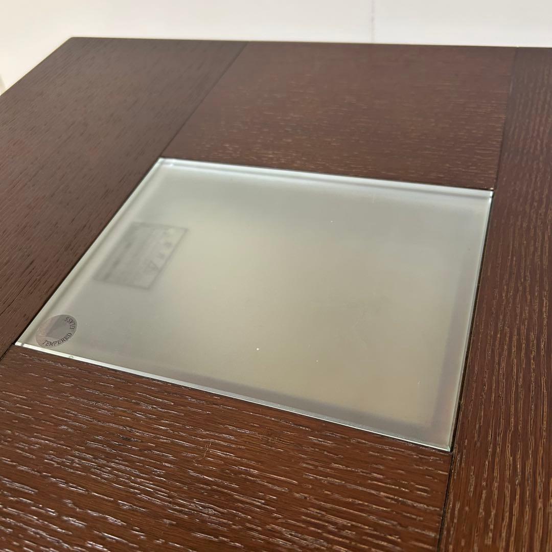 IDCOTSUKA 大塚家具　コーヒーテーブル　天然木　強化ガラス　ゼブラーノ