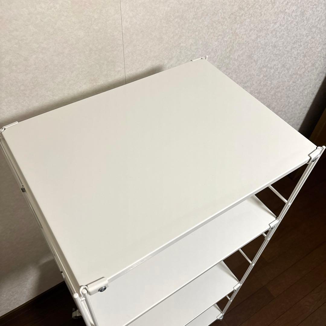 【極美品】無印良品 スチールユニットシェルフ キャスター付