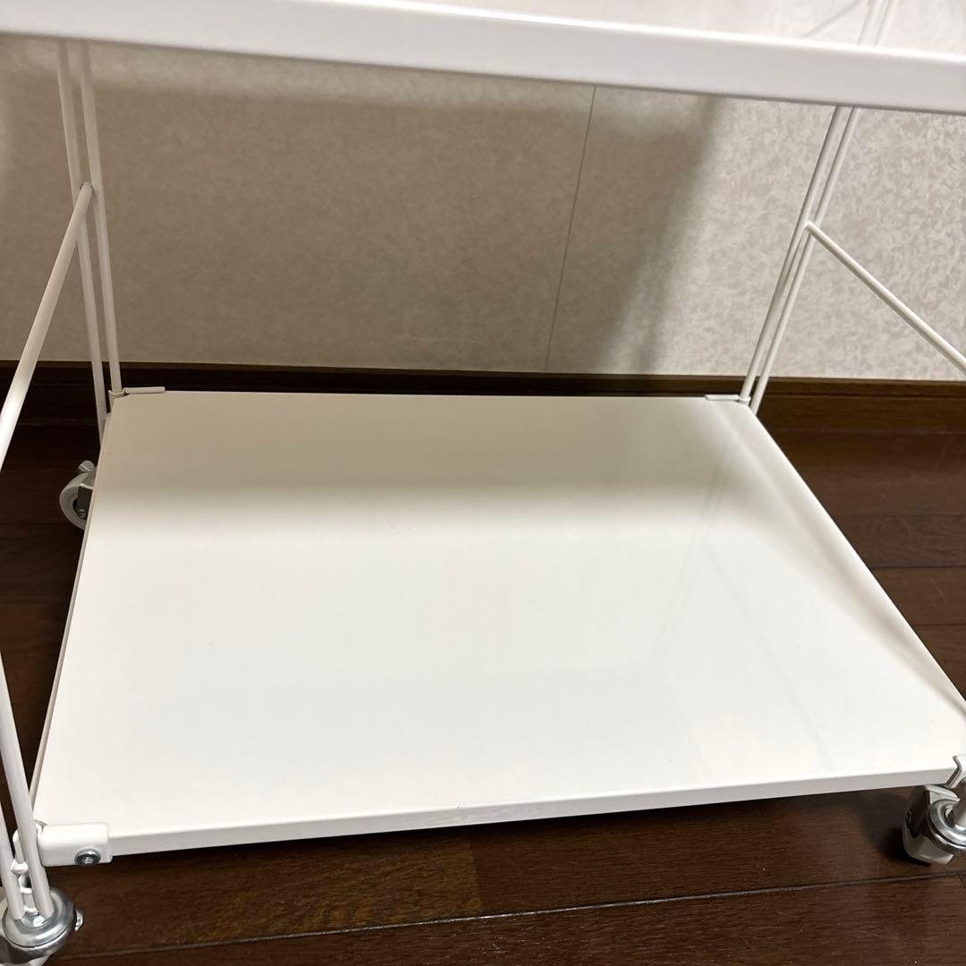 【極美品】無印良品 スチールユニットシェルフ キャスター付