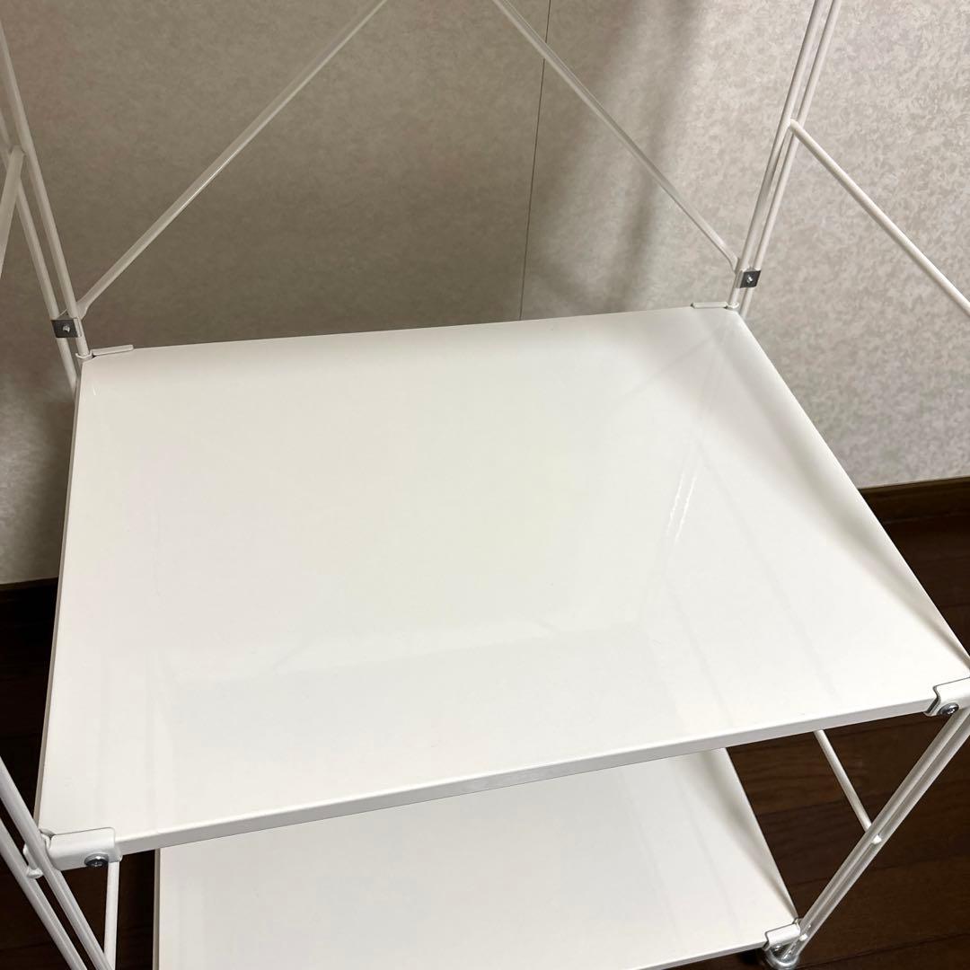 【極美品】無印良品 スチールユニットシェルフ キャスター付
