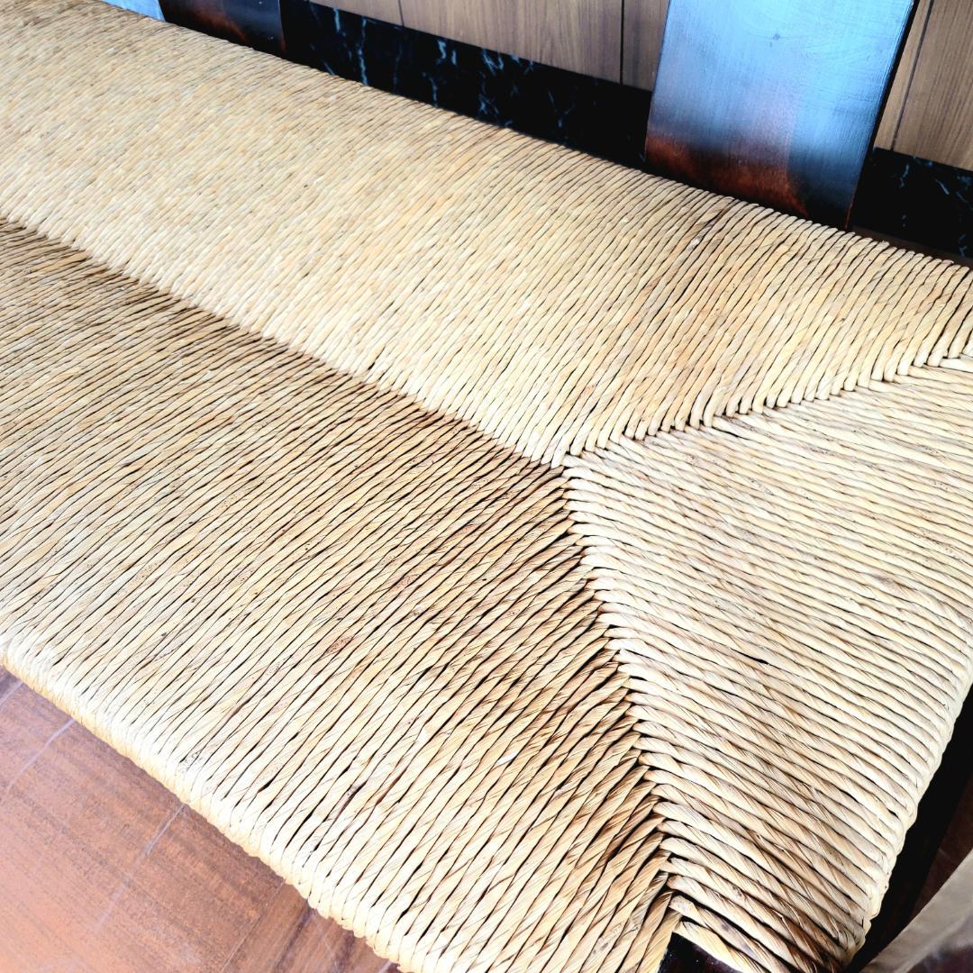 【希少品】松本民芸家具 #77型 ラッシチェア 3人掛け