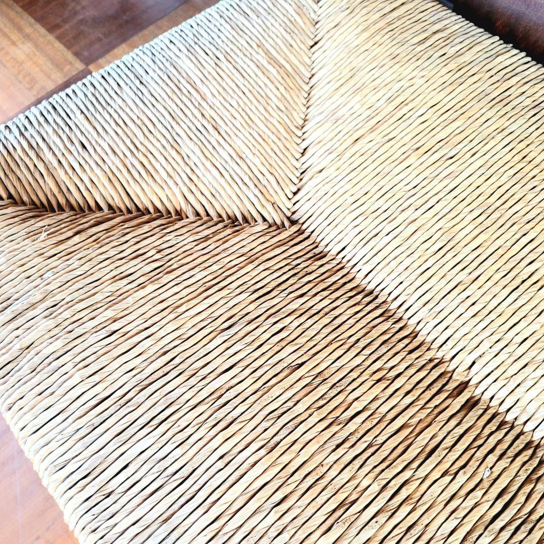 【希少品】松本民芸家具 #77型 ラッシチェア 3人掛け