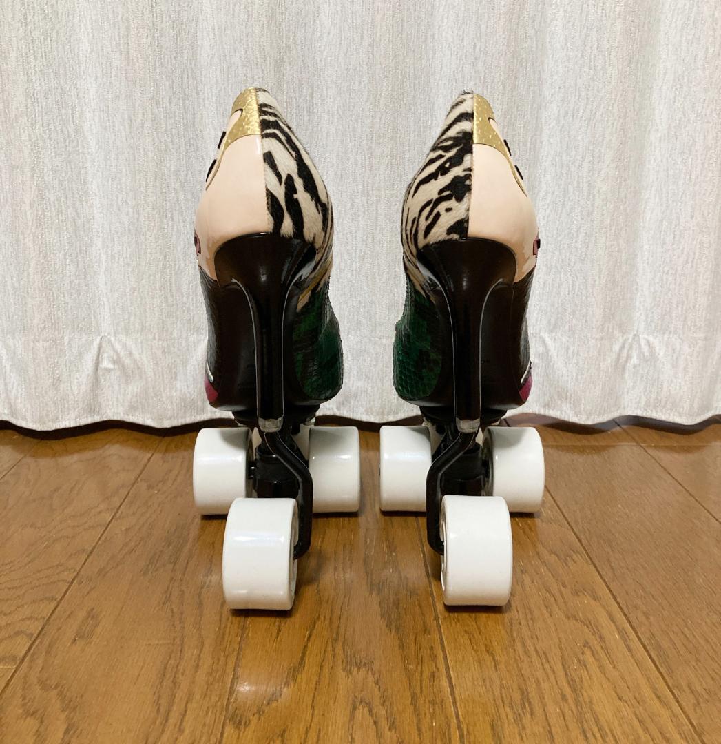 SAINT LAURENT PARIS アニヤ ハイヒール ローラースケート