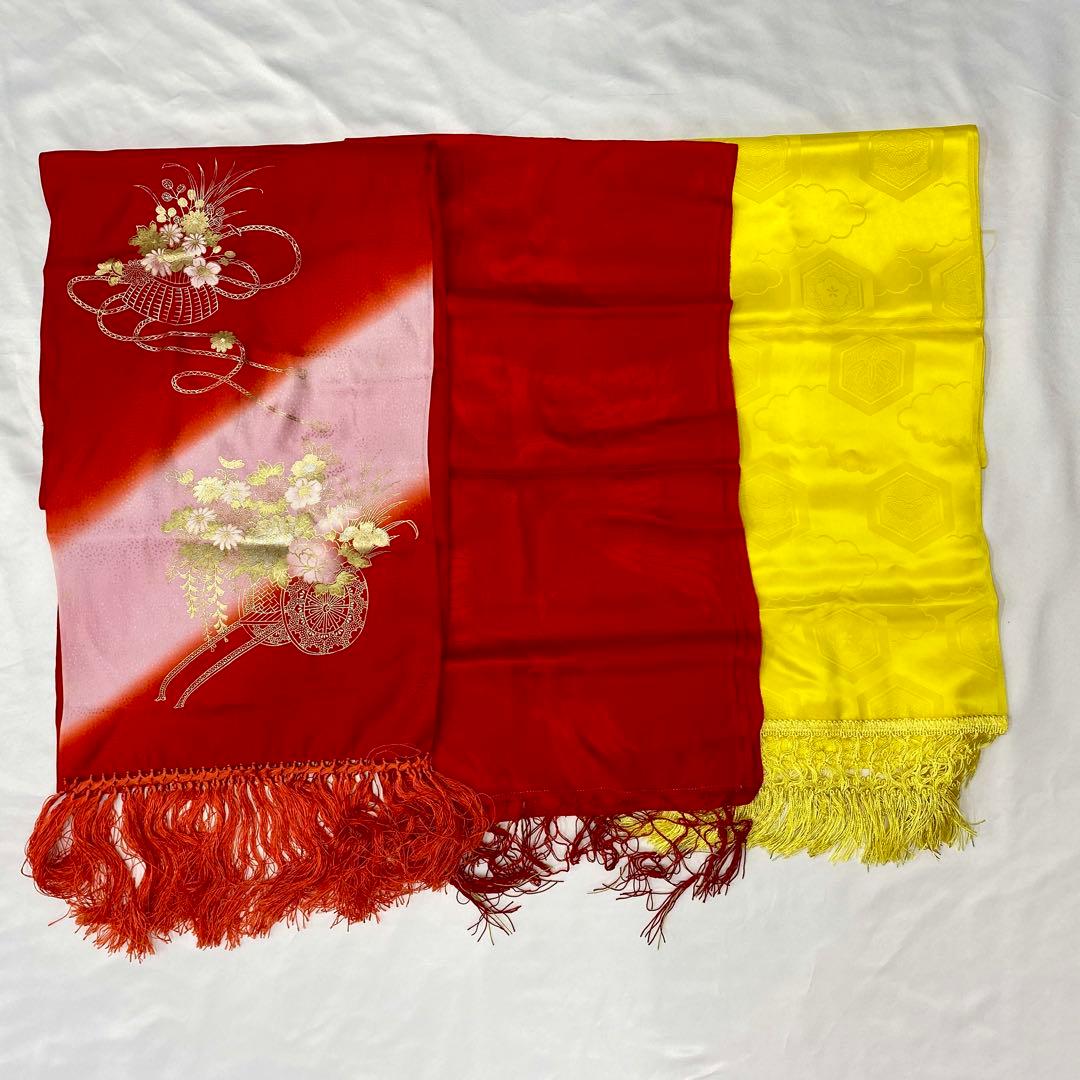 たらこ 帯締め 帯揚げ しごき ３セット