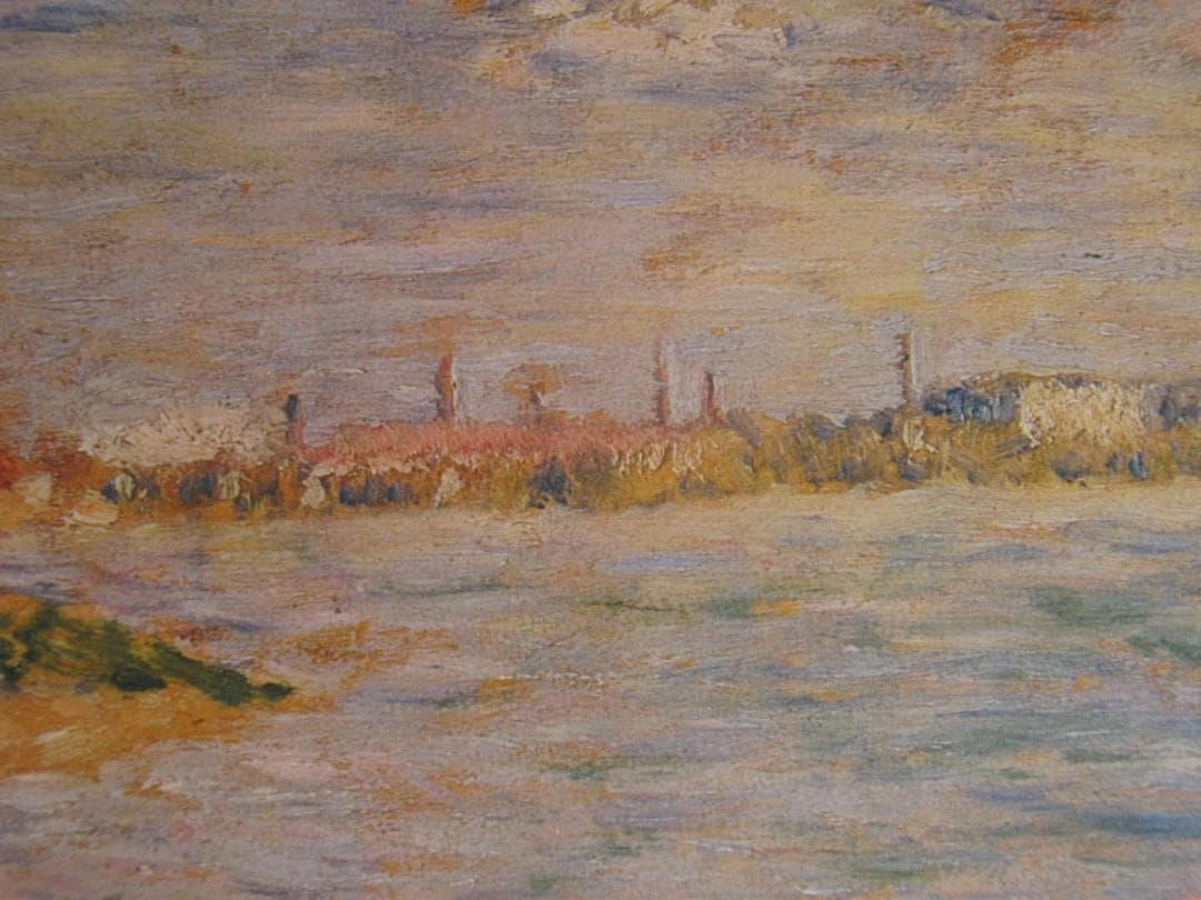 ジョルジュ・スーラ、【両岸、”水浴”のための習作】、希少な額装用画集より