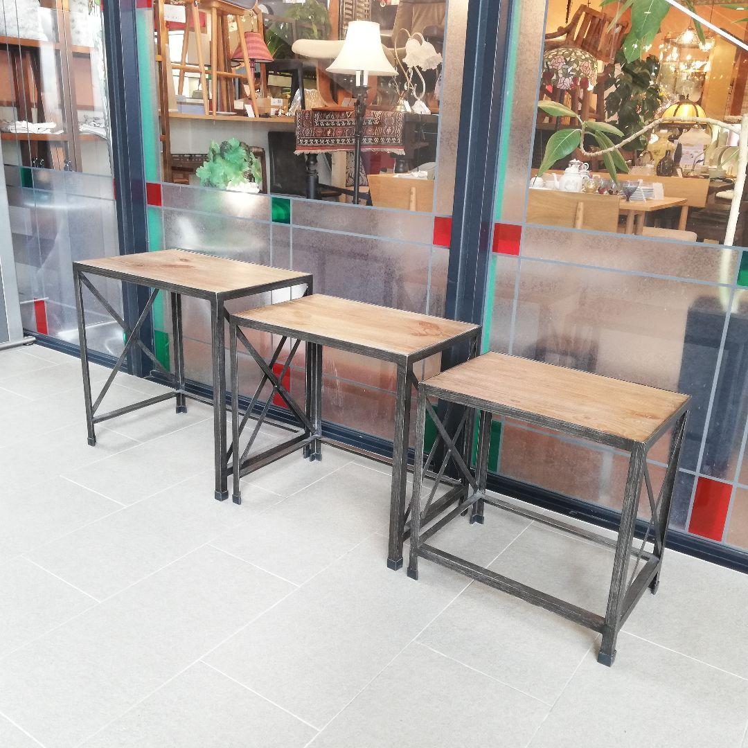 新春還元セール◇美品　ASHLEY　ネストテーブル3個セット/サイドテーブル