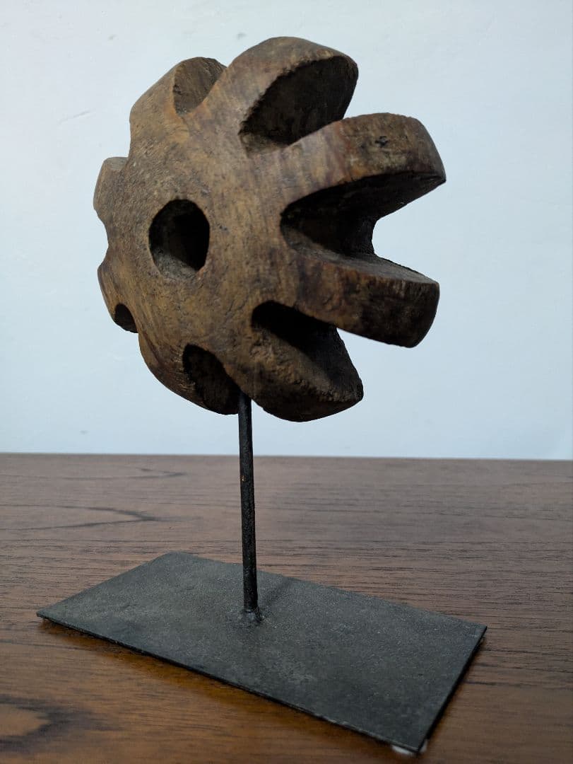 置物　アート　オブジェ　無垢　インド製　ヴィンテージ　アンティーク　木製