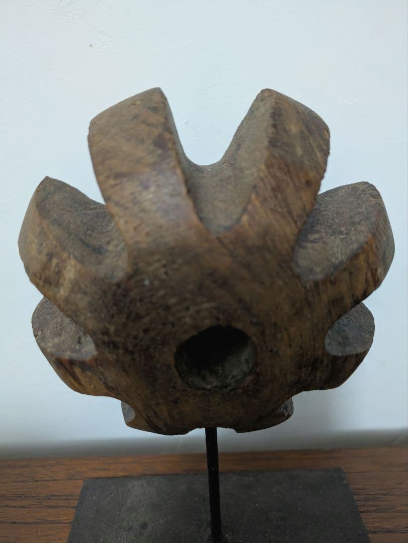 置物　アート　オブジェ　無垢　インド製　ヴィンテージ　アンティーク　木製