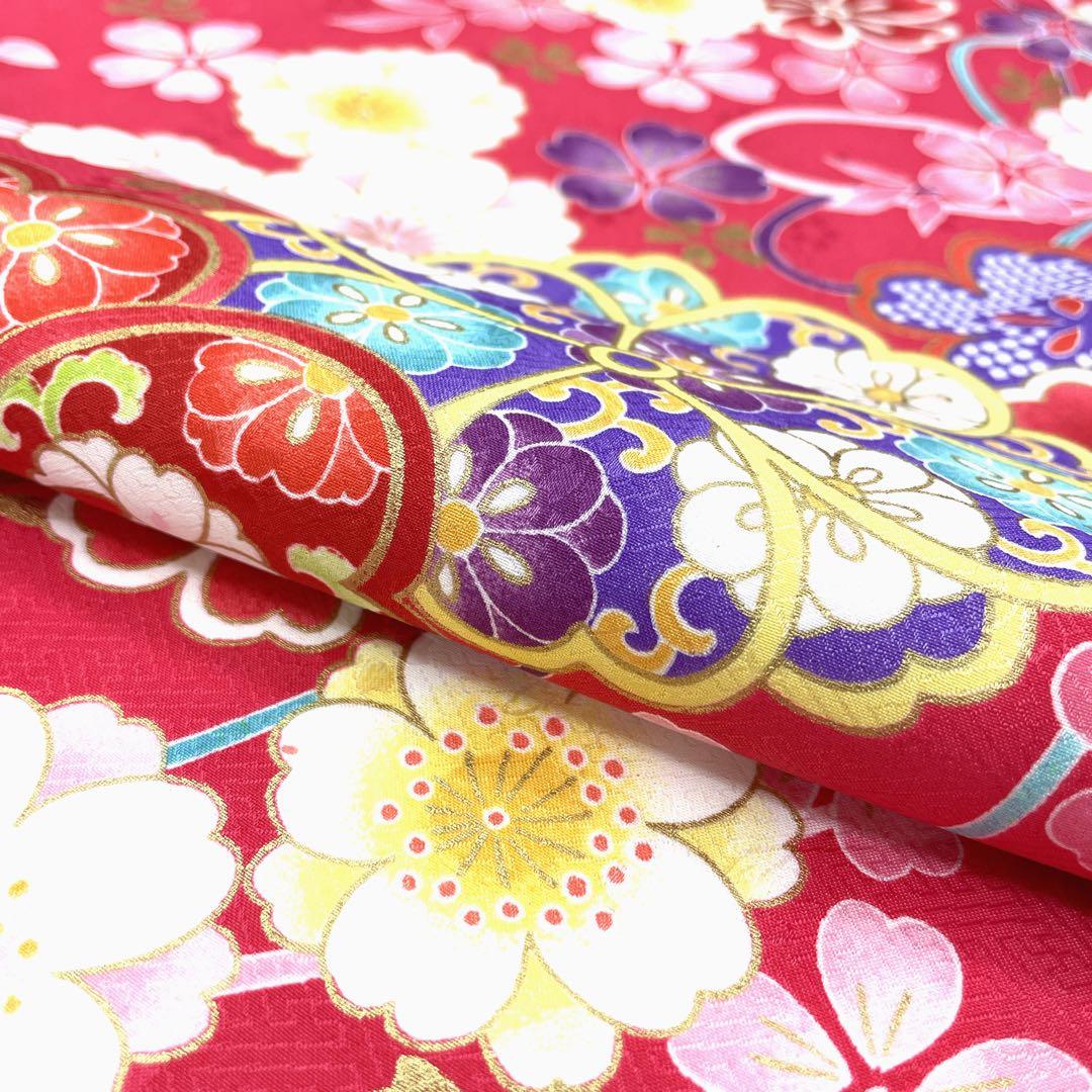 ◎mk-2590　七五三　振袖　着物・襦袢　2点セット　　9-29