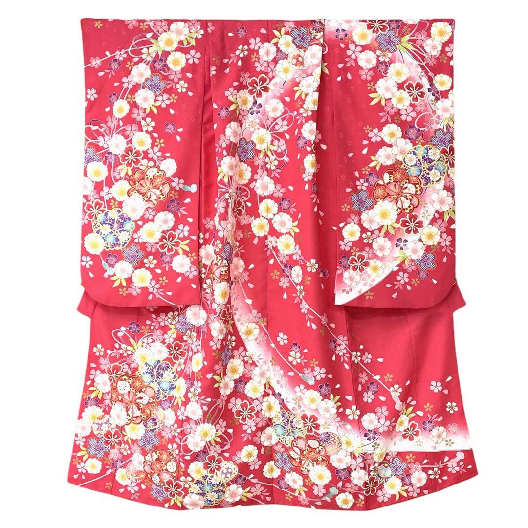 ◎mk-2590　七五三　振袖　着物・襦袢　2点セット　　9-29