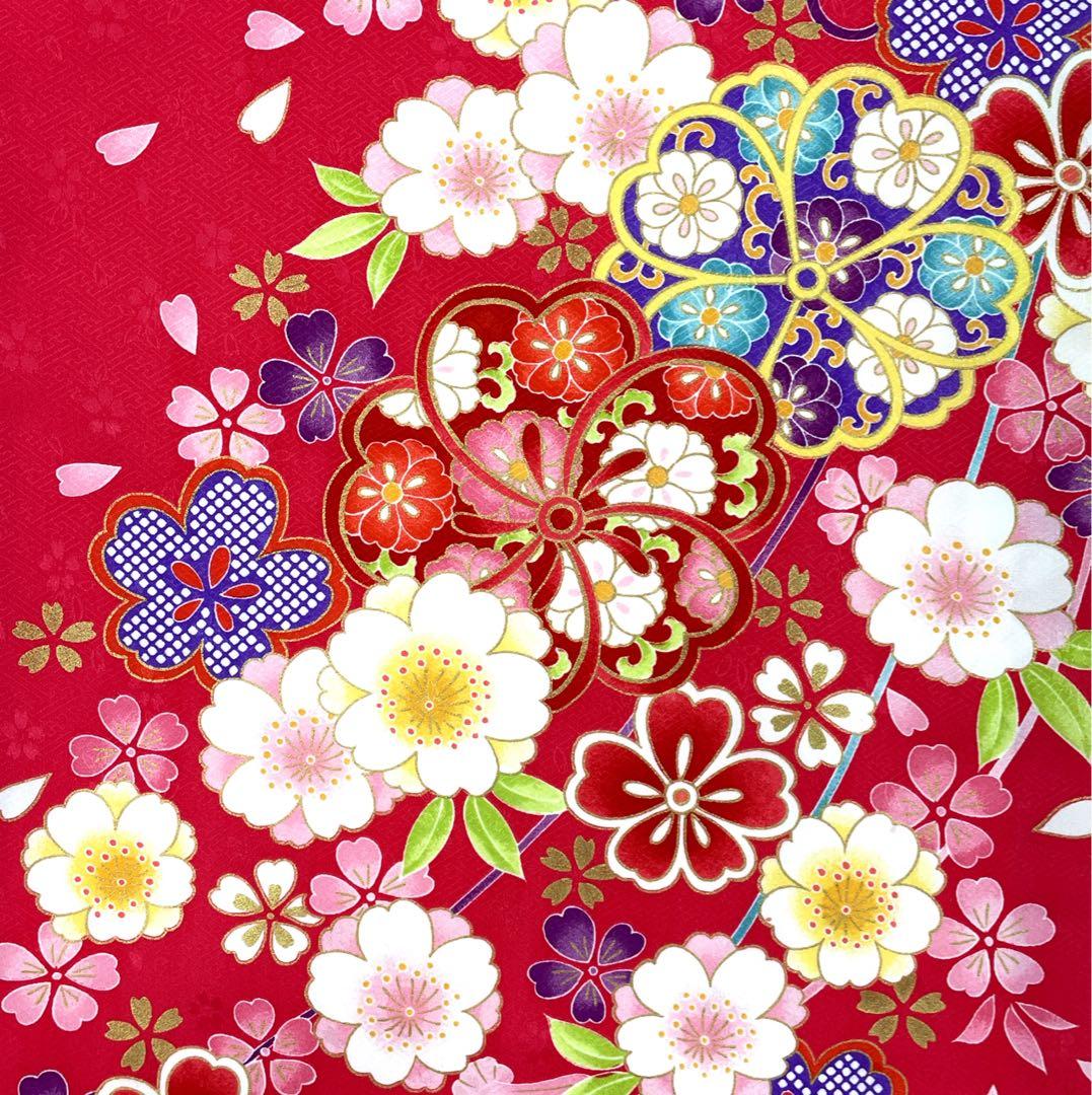 ◎mk-2590　七五三　振袖　着物・襦袢　2点セット　　9-29