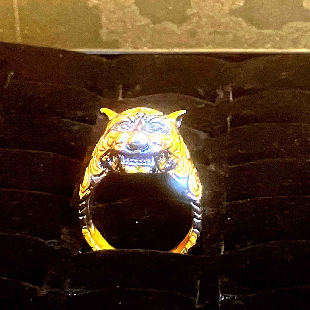 《超特級呪物》財運爆増効果のある白虎の指輪　金運　商売繁盛　神獣　縁起物　曰く付