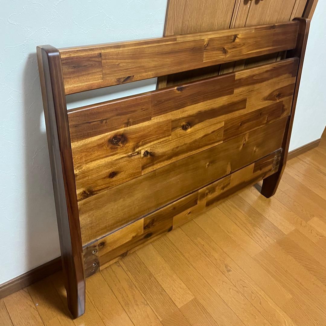 【分解状態での発送】ニトリ 天然木アカシアベットフレーム シングル