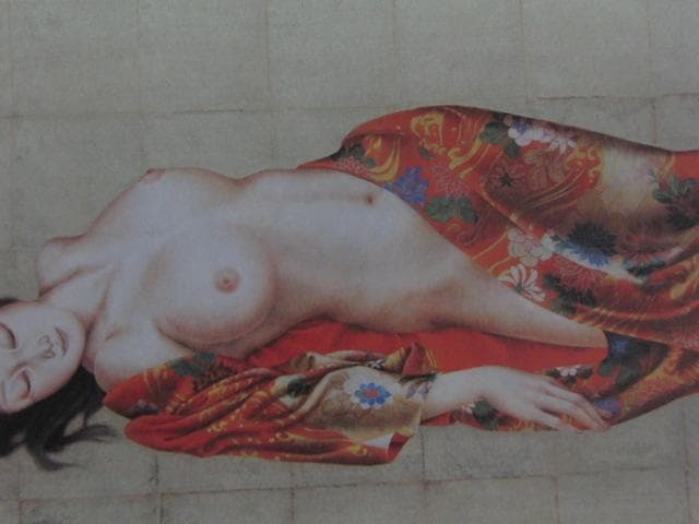 荻原季美子、【女】、希少な額装用画集より、新品額装付、状態良好