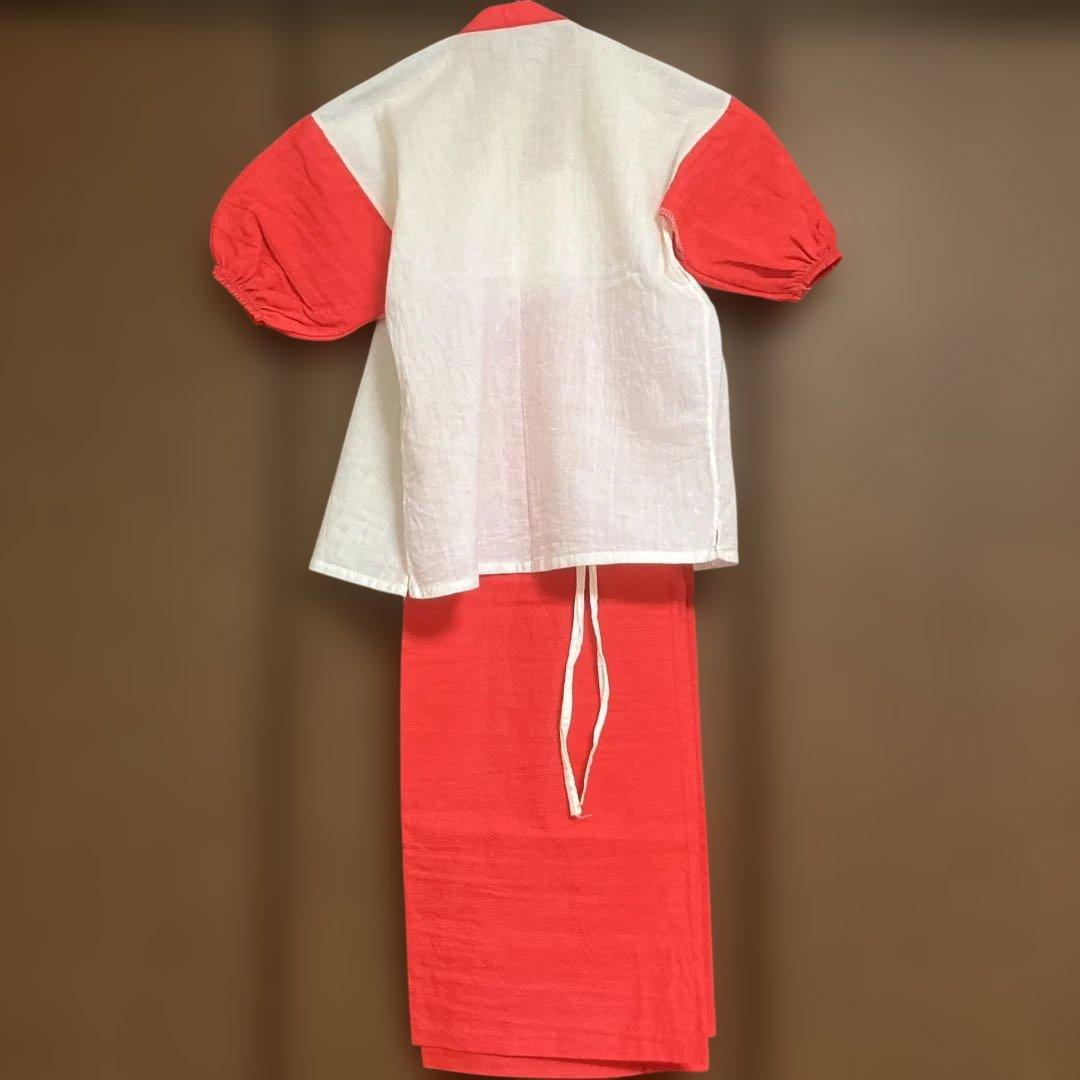 紫色の花柄着物 セット　七五三用（女の子7歳）昭和レトロ