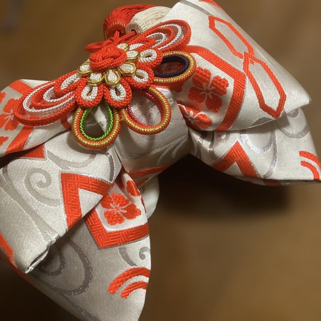 紫色の花柄着物 セット　七五三用（女の子7歳）昭和レトロ