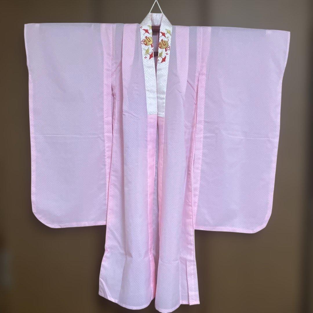 紫色の花柄着物 セット　七五三用（女の子7歳）昭和レトロ