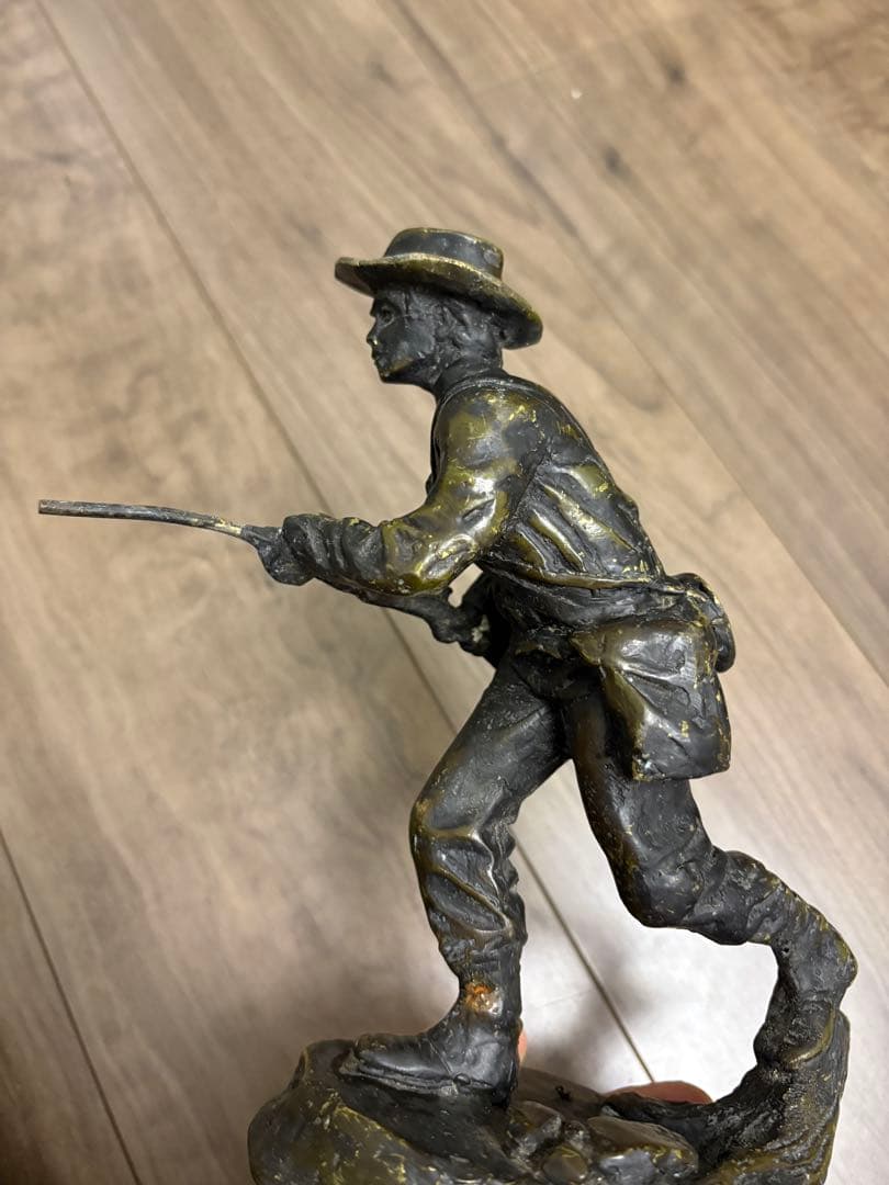 ブロンズ像 先住民族置物 真鍮製 重約1500克