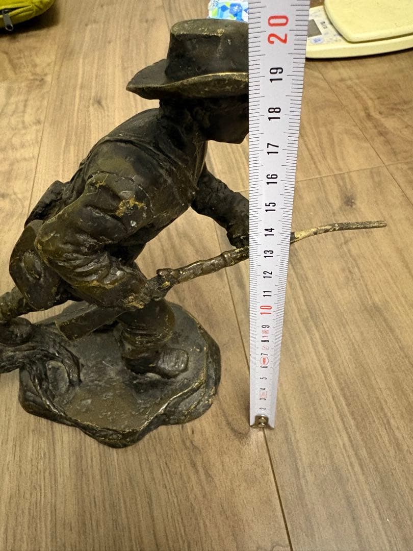 ブロンズ像 先住民族置物 真鍮製 重約1500克