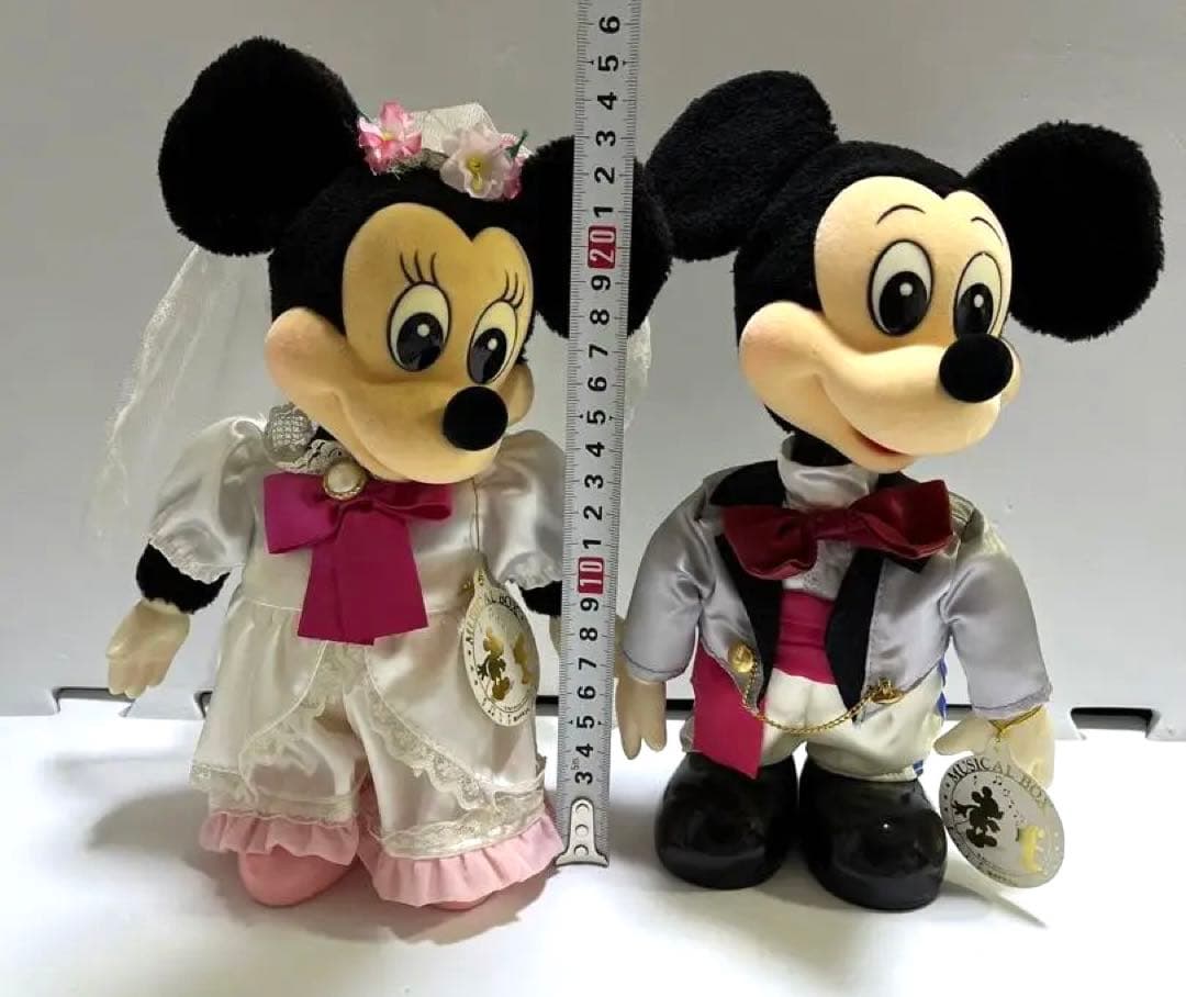 【セール】ディズニー　ミッキー　ミニー　オルゴール　 SANKYOぬいぐるみ