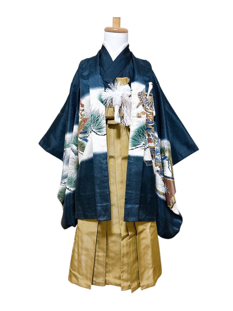 上品なフルセット♡七五三　5歳　男の子　一式　兜　黒　松