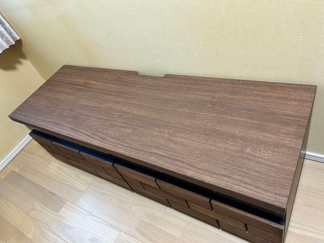 ニトリ　木製テレビ台 ブラウン 引き出し付き