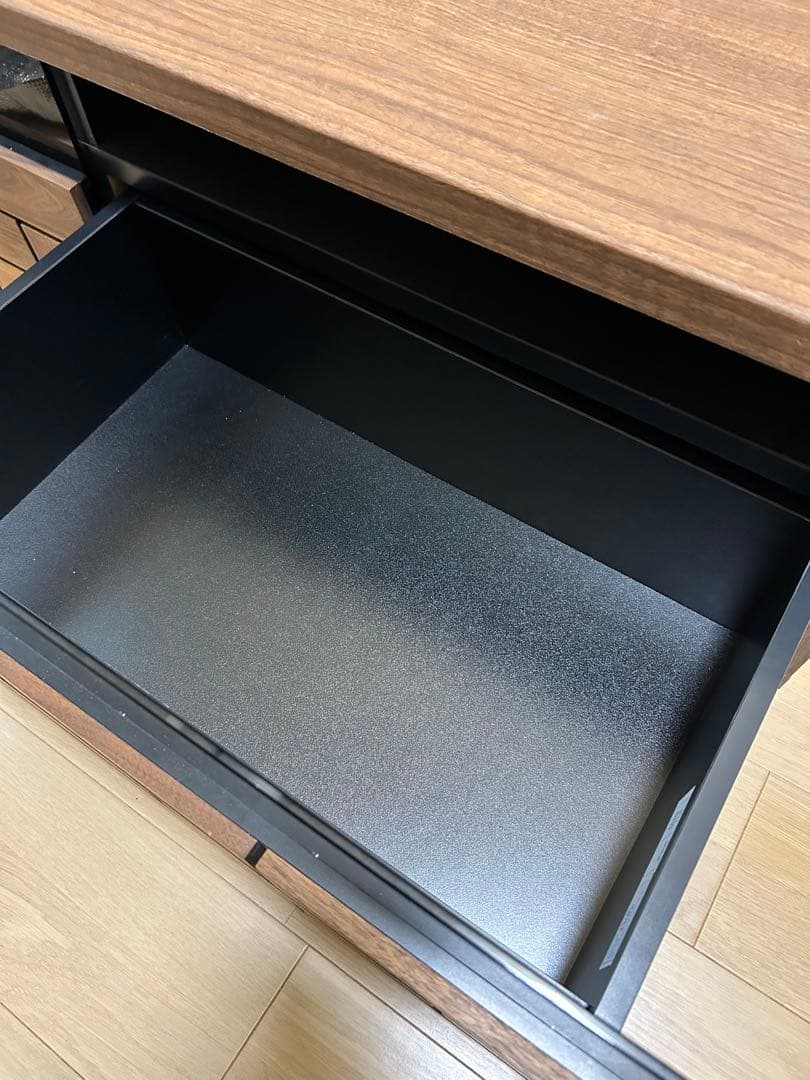 ニトリ　木製テレビ台 ブラウン 引き出し付き