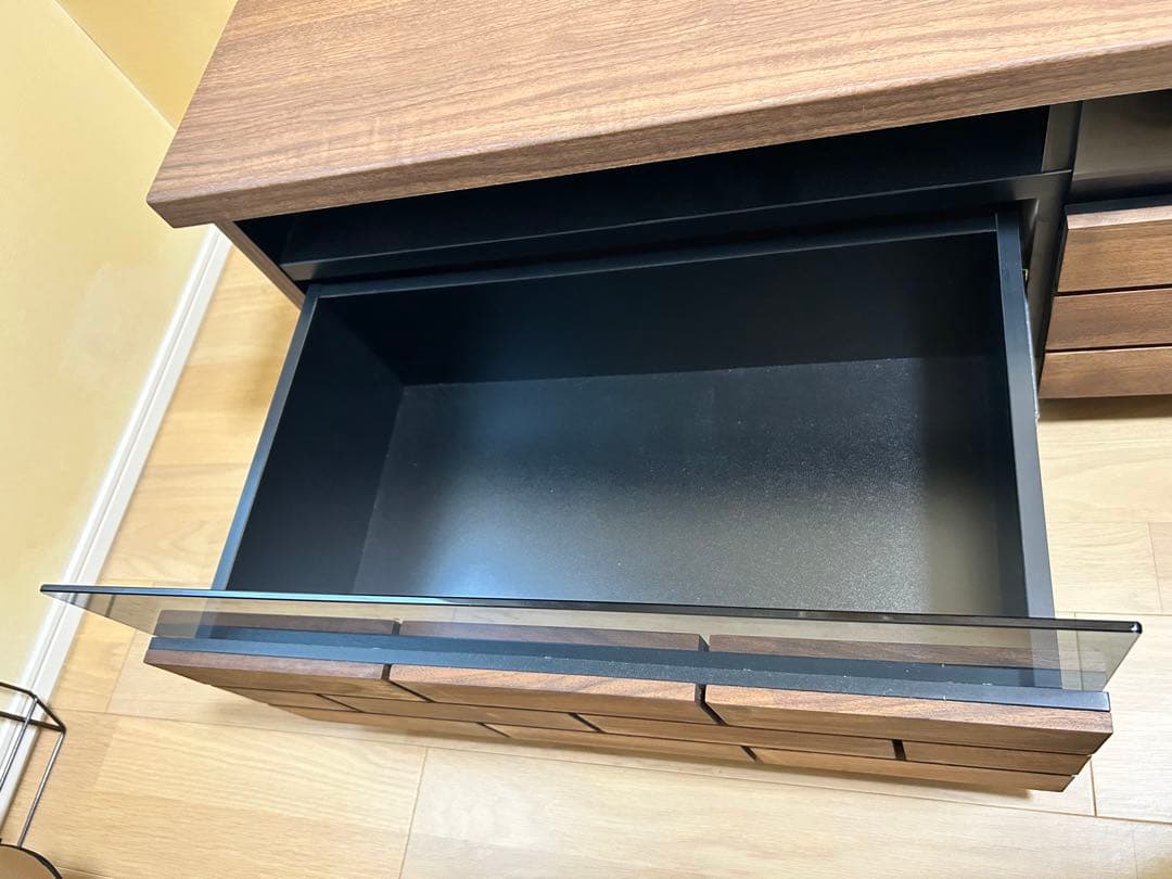 ニトリ　木製テレビ台 ブラウン 引き出し付き