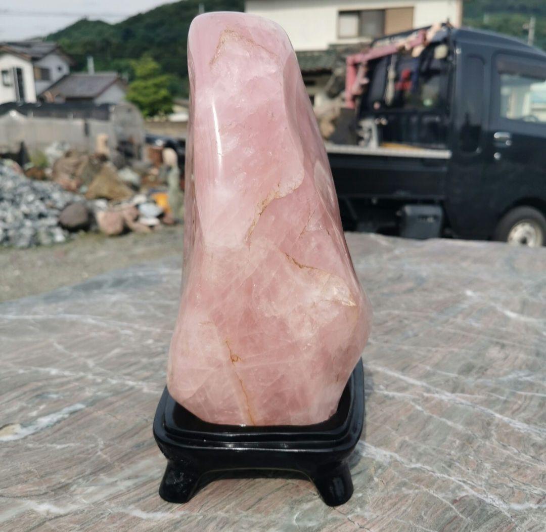 ローズクォーツ　虹入り　11キロ　紅水晶 クリスタル　鑑賞石　石　クリスタル