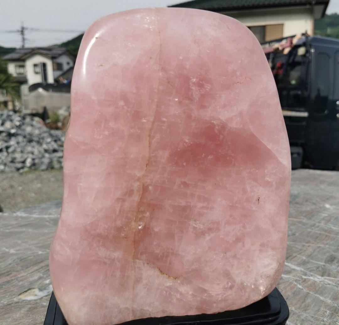 ローズクォーツ　虹入り　11キロ　紅水晶 クリスタル　鑑賞石　石　クリスタル