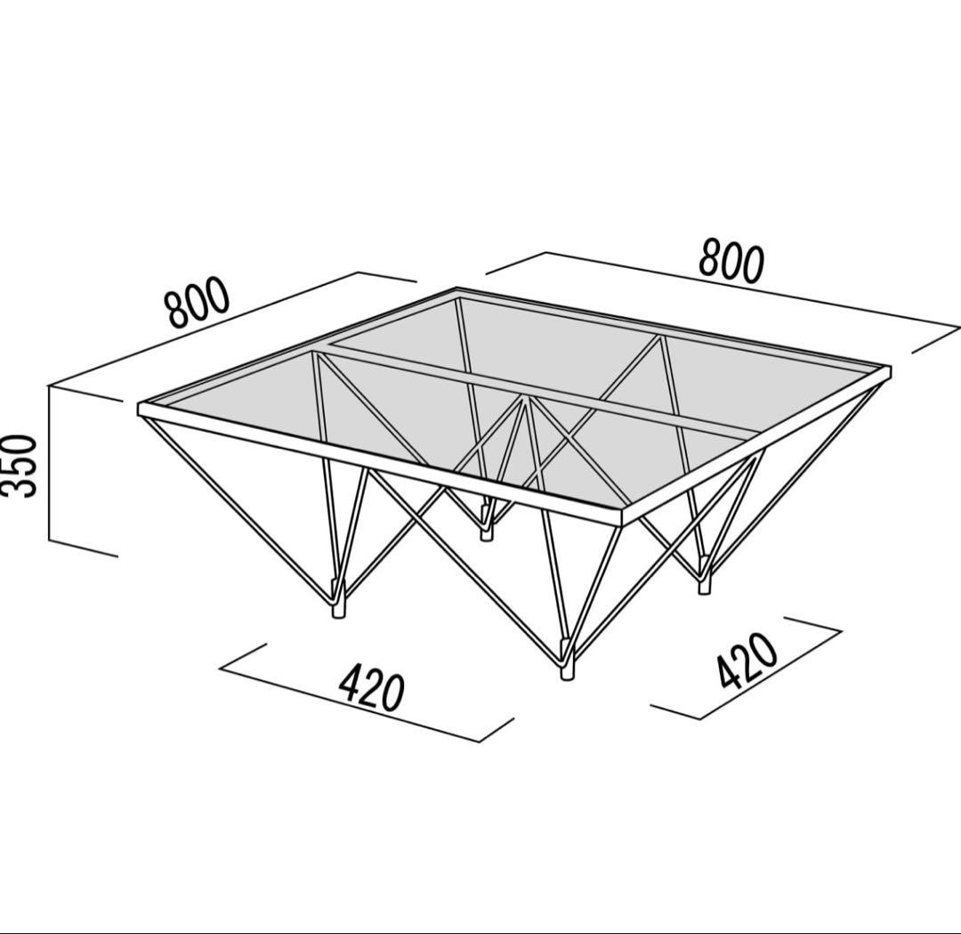 美品 地域限定お届け1000円 強化ガラス センターテーブル ルネセイコウ
