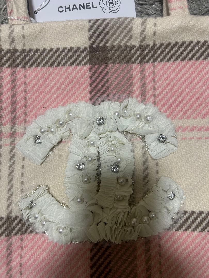 ノベルティ シャネル ツイードバッグ シフォン パール - メルカリ