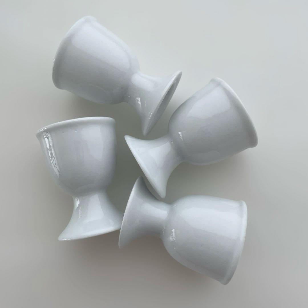 フランス ヴィンテージ 白陶器 エッグスタンド4個(1)の通販はau PAY