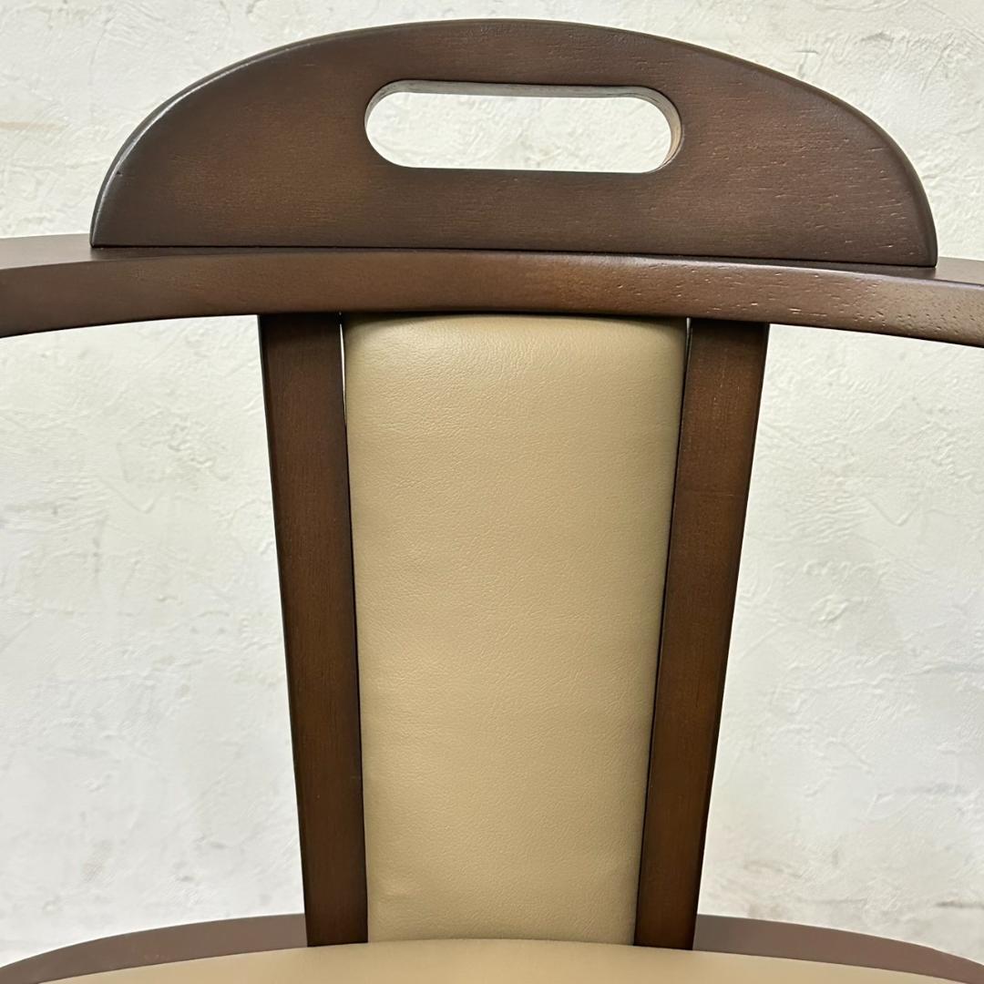 回転チェアー　ダイニング椅子　イス　２脚セット 肘あて付き